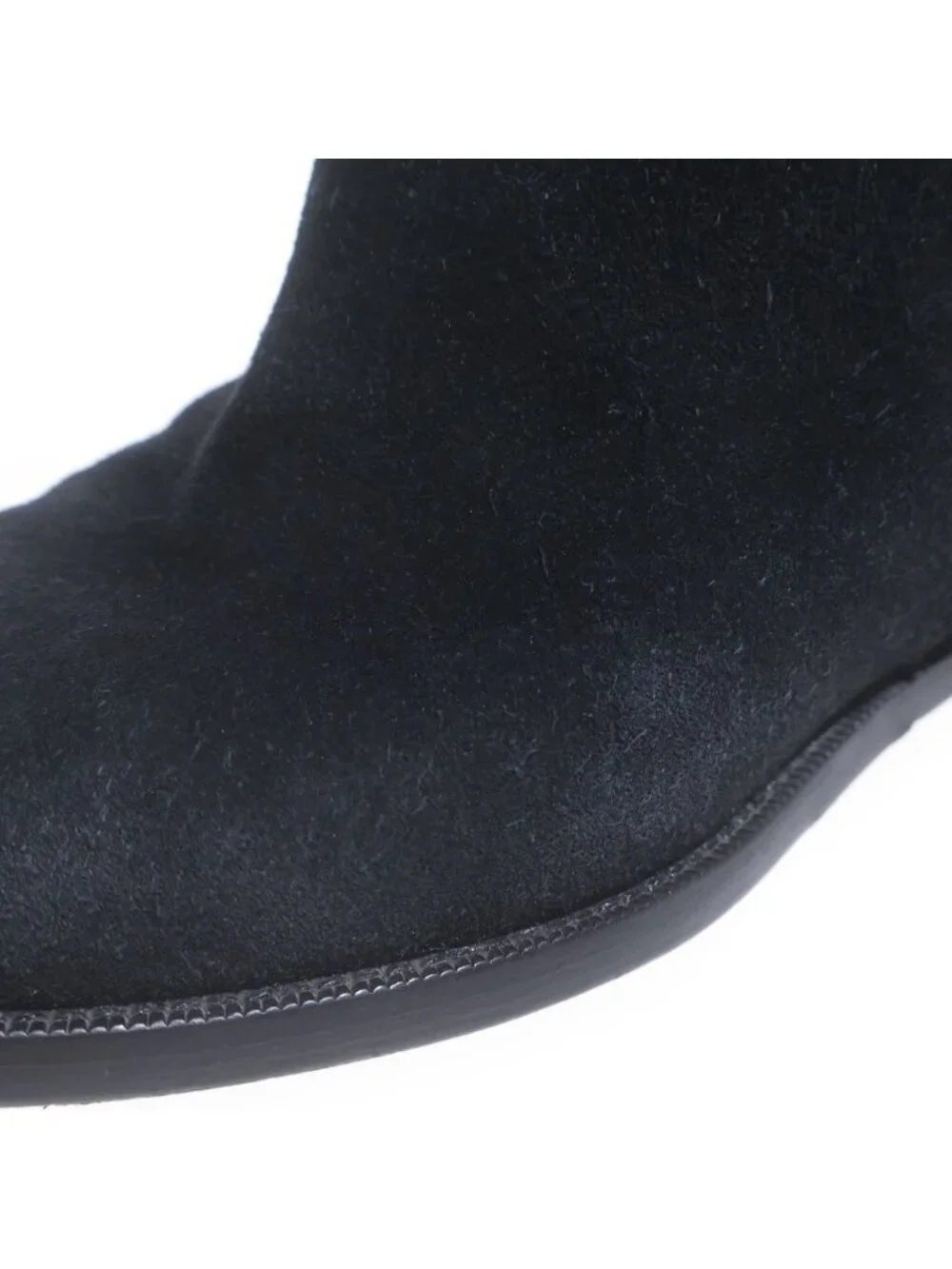 Louis Vuitton Suede Long Boots Knee High Black
